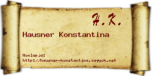 Hausner Konstantina névjegykártya
